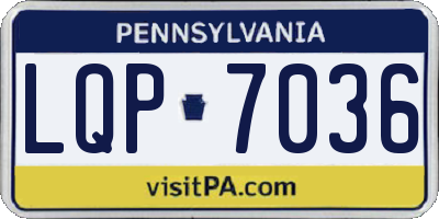 PA license plate LQP7036