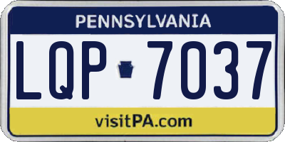 PA license plate LQP7037