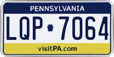 PA license plate LQP7064