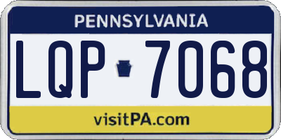 PA license plate LQP7068