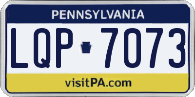 PA license plate LQP7073