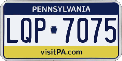 PA license plate LQP7075