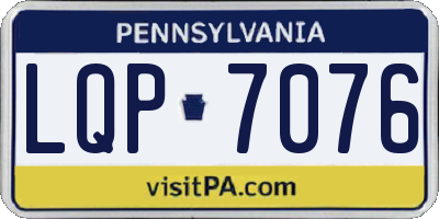 PA license plate LQP7076