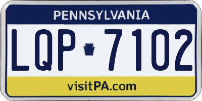 PA license plate LQP7102