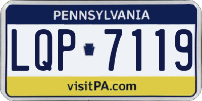 PA license plate LQP7119