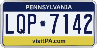 PA license plate LQP7142