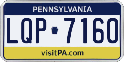 PA license plate LQP7160