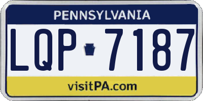 PA license plate LQP7187