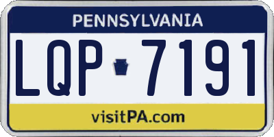 PA license plate LQP7191