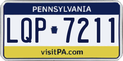 PA license plate LQP7211