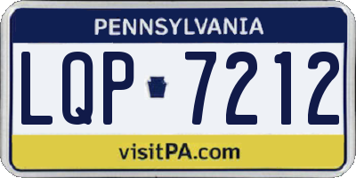 PA license plate LQP7212