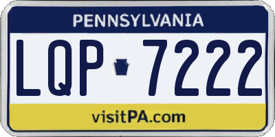 PA license plate LQP7222