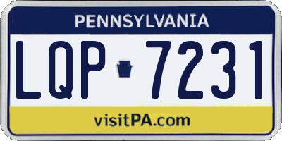 PA license plate LQP7231