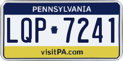 PA license plate LQP7241