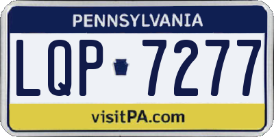 PA license plate LQP7277