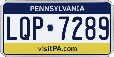 PA license plate LQP7289