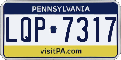 PA license plate LQP7317