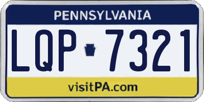 PA license plate LQP7321