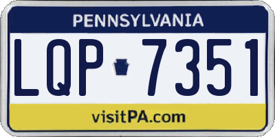PA license plate LQP7351