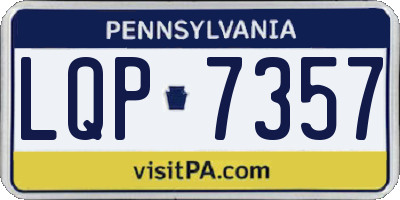 PA license plate LQP7357