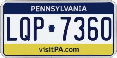 PA license plate LQP7360