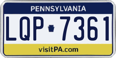 PA license plate LQP7361