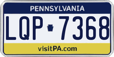 PA license plate LQP7368