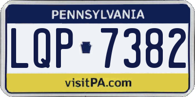 PA license plate LQP7382