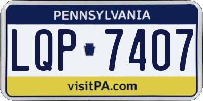 PA license plate LQP7407
