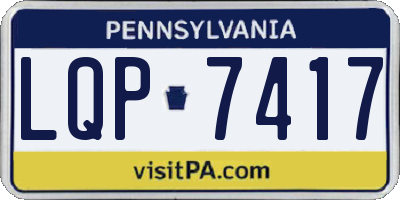 PA license plate LQP7417