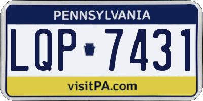 PA license plate LQP7431
