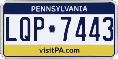 PA license plate LQP7443