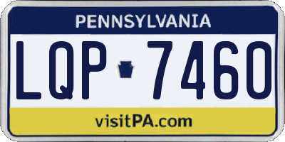 PA license plate LQP7460