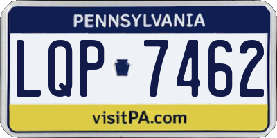 PA license plate LQP7462
