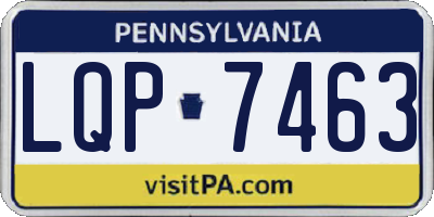 PA license plate LQP7463