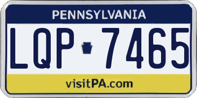 PA license plate LQP7465