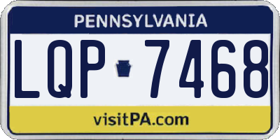 PA license plate LQP7468