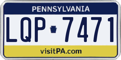 PA license plate LQP7471