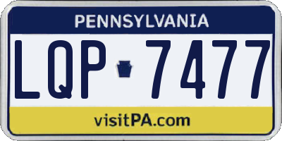 PA license plate LQP7477