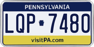 PA license plate LQP7480