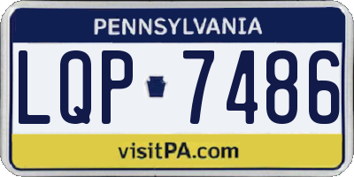 PA license plate LQP7486