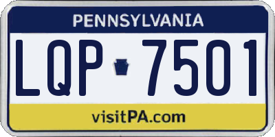PA license plate LQP7501