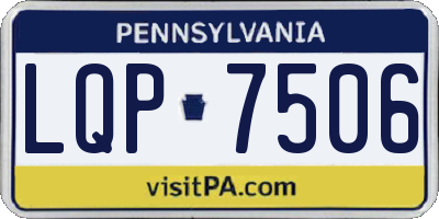 PA license plate LQP7506