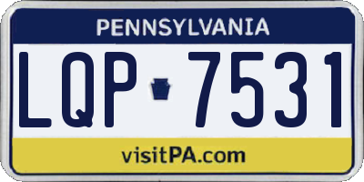 PA license plate LQP7531