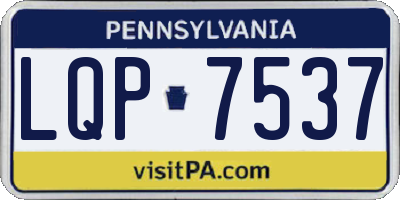 PA license plate LQP7537