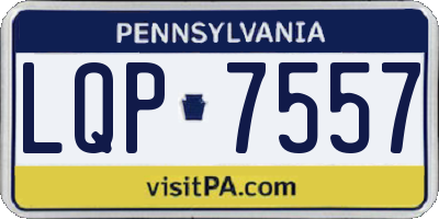 PA license plate LQP7557