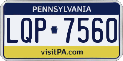 PA license plate LQP7560