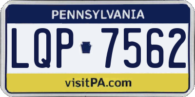PA license plate LQP7562