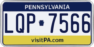PA license plate LQP7566