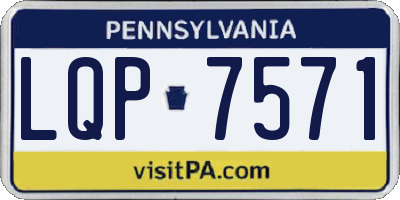 PA license plate LQP7571